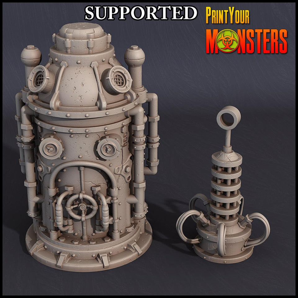 3D Printed Print Your Monsters Horrifying Laboratory Terrain Pack 28mm - 32mm D&D Wargaming - Charming Terrain