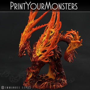 3D Printed Print Your Monsters Infernal Magma Dragon 28mm - 32mm D&D Wargaming - Charming Terrain