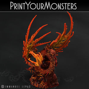 3D Printed Print Your Monsters Infernal Magma Dragon 28mm - 32mm D&D Wargaming - Charming Terrain