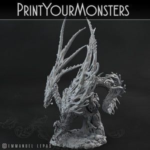 3D Printed Print Your Monsters Infernal Magma Dragon 28mm - 32mm D&D Wargaming - Charming Terrain