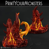 3D Printed Print Your Monsters Infernal Magma Roper 28mm - 32mm D&D Wargaming - Charming Terrain