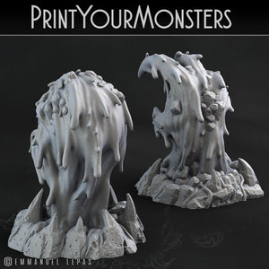 3D Printed Print Your Monsters Infernal Magma Skull and Hand 28mm - 32mm D&D Wargaming - Charming Terrain