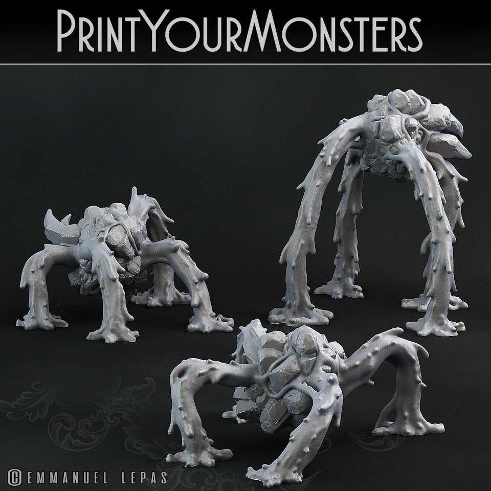 3D Printed Print Your Monsters Infernal Magma Spiders 28mm - 32mm D&D Wargaming - Charming Terrain