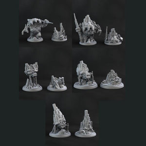 3D Printed Print Your Monsters Little Golem Set 28mm - 32mm D&D Wargaming - Charming Terrain