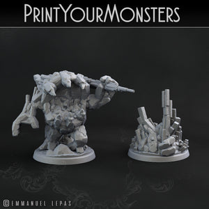 3D Printed Print Your Monsters Little Golem Set 28mm - 32mm D&D Wargaming - Charming Terrain