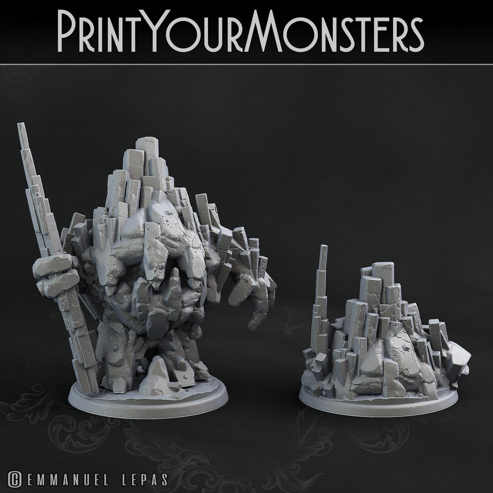 3D Printed Print Your Monsters Little Golem Set 28mm - 32mm D&D Wargaming - Charming Terrain