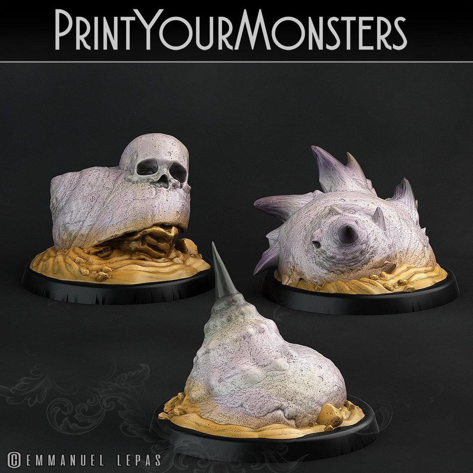 3D Printed Print Your Monsters Lurkers of the Deep Set 28mm - 32mm D&D Wargaming - Charming Terrain