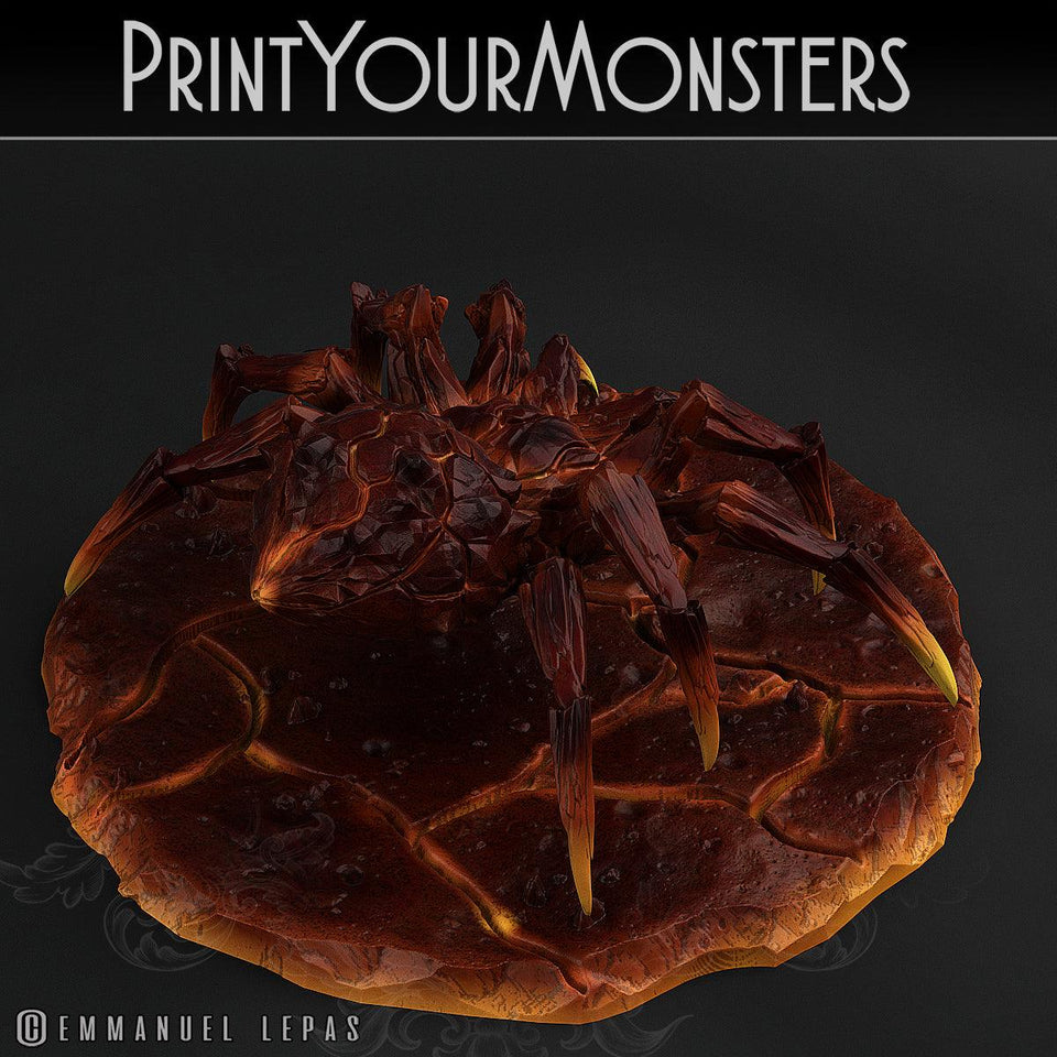 3D Printed Print Your Monsters Magmaranea Spider 28mm - 32mm D&D Wargaming - Charming Terrain