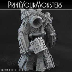 3D Printed Print Your Monsters Medieval Construct Golem - Total Golems 28mm - 32mm D&D Wargaming - Charming Terrain