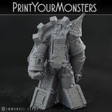 3D Printed Print Your Monsters Medieval Construct Golem - Total Golems 28mm - 32mm D&D Wargaming - Charming Terrain