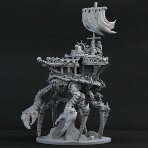 3D Printed Print Your Monsters Pirate Crab Ship 28mm - 32mm D&D Wargaming - Charming Terrain