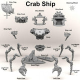 3D Printed Print Your Monsters Pirate Crab Ship 28mm - 32mm D&D Wargaming - Charming Terrain