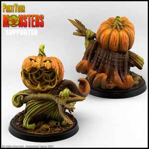 3D Printed Print Your Monsters Pumpkin Soldier Fork Pumpkins Attack Pack 28mm - 32mm D&D Wargaming - Charming Terrain