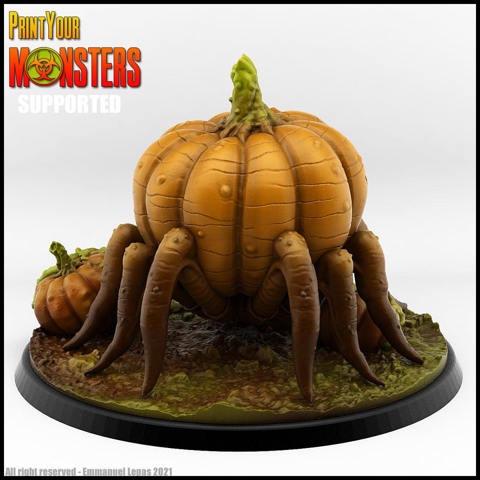 3D Printed Print Your Monsters Pumpkin Spider Pumpkins Attack Pack 28mm - 32mm D&D Wargaming - Charming Terrain
