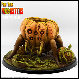 3D Printed Print Your Monsters Pumpkin Spider Pumpkins Attack Pack 28mm - 32mm D&D Wargaming - Charming Terrain