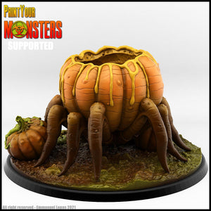 3D Printed Print Your Monsters Pumpkin Spider Pumpkins Attack Pack 28mm - 32mm D&D Wargaming - Charming Terrain
