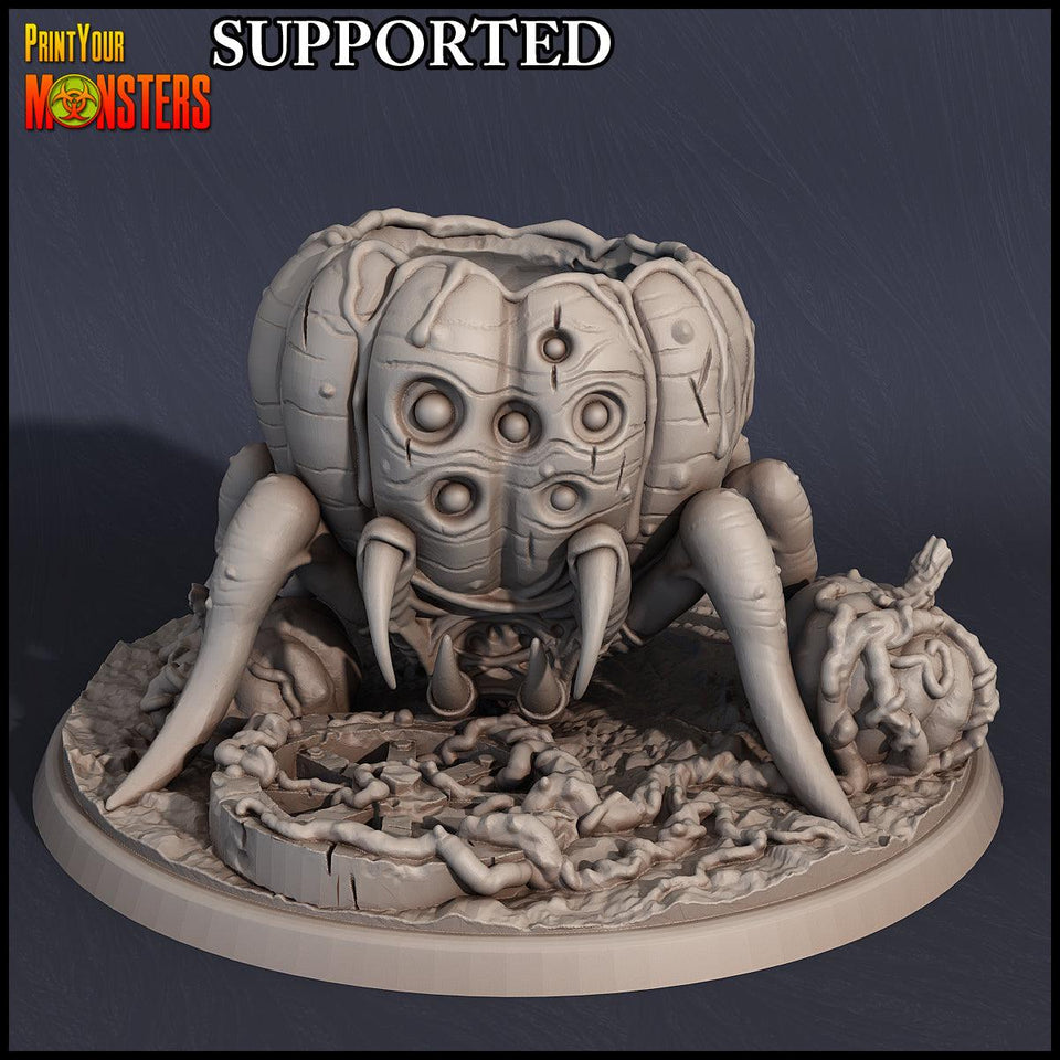 3D Printed Print Your Monsters Pumpkin Spider Pumpkins Attack Pack 28mm - 32mm D&D Wargaming - Charming Terrain