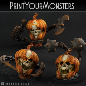 3D Printed Print Your Monsters Pumpkins Attack Pack II Set 28mm - 32mm D&D Wargaming - Charming Terrain