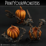 3D Printed Print Your Monsters Pumpkins Attack Pack II Set 28mm - 32mm D&D Wargaming - Charming Terrain