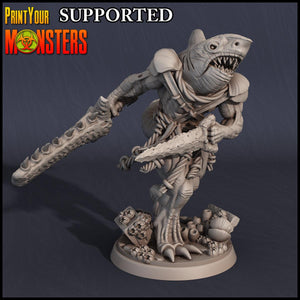 3D Printed Print Your Monsters Sekolin Sanctum Warrior Dark Water Sanctum 28mm - 32mm D&D Wargaming - Charming Terrain