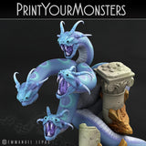 3D Printed Print Your Monsters Shadow Hydra Total Serpents 28mm - 32mm D&D Wargaming - Charming Terrain