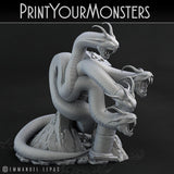 3D Printed Print Your Monsters Shadow Hydra Total Serpents 28mm - 32mm D&D Wargaming - Charming Terrain