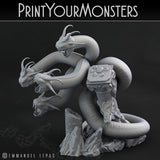3D Printed Print Your Monsters Shadow Hydra Total Serpents 28mm - 32mm D&D Wargaming - Charming Terrain