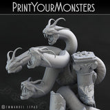 3D Printed Print Your Monsters Shadow Hydra Total Serpents 28mm - 32mm D&D Wargaming - Charming Terrain