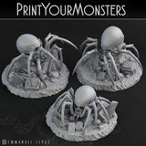 3D Printed Print Your Monsters Skullcap Hermit Spiders 28mm - 32mm D&D Wargaming - Charming Terrain