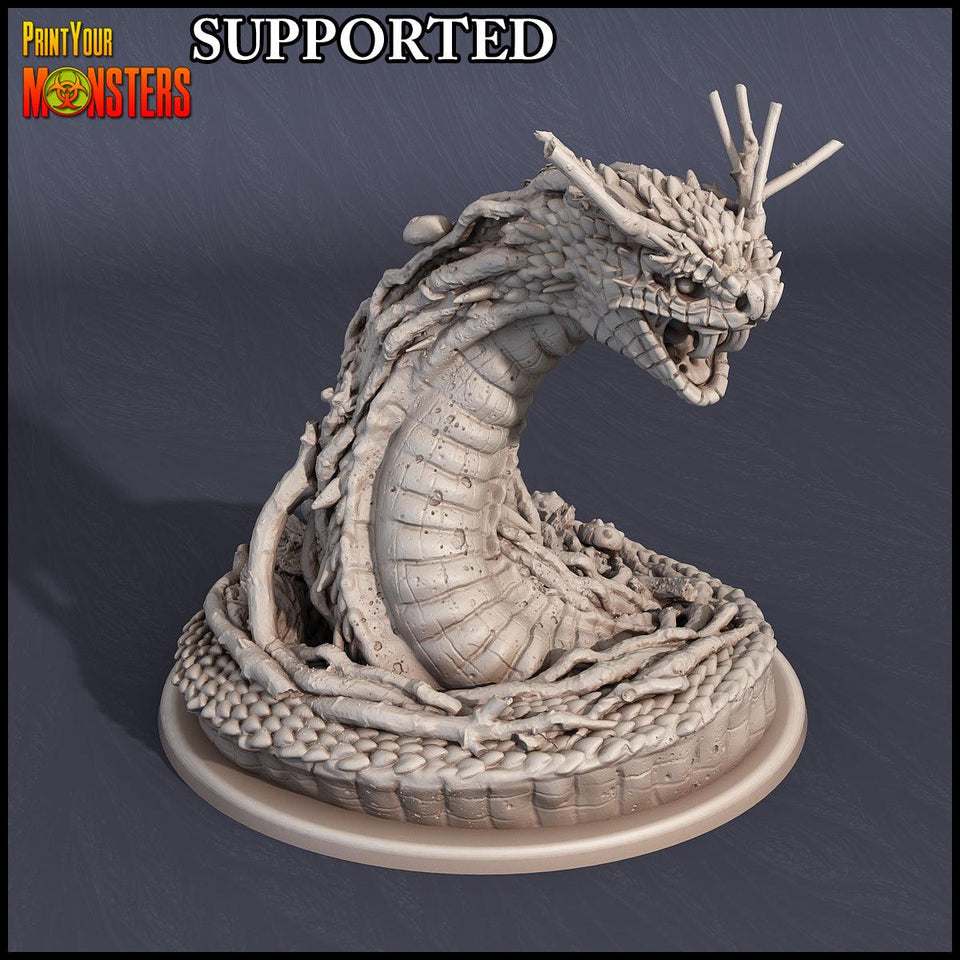 3D Printed Print Your Monsters Swamp Snake Swamp Invasion 28mm - 32mm D&D Wargaming - Charming Terrain