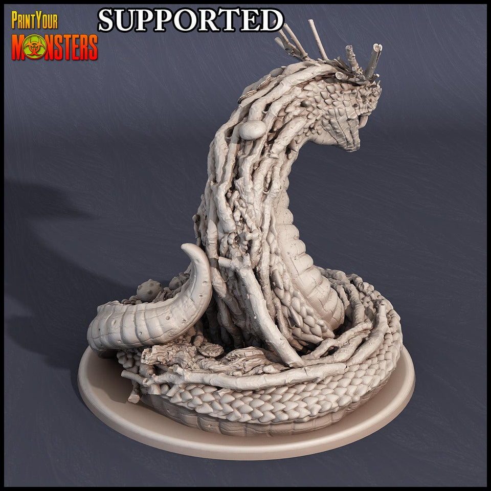 3D Printed Print Your Monsters Swamp Snake Swamp Invasion 28mm - 32mm D&D Wargaming - Charming Terrain