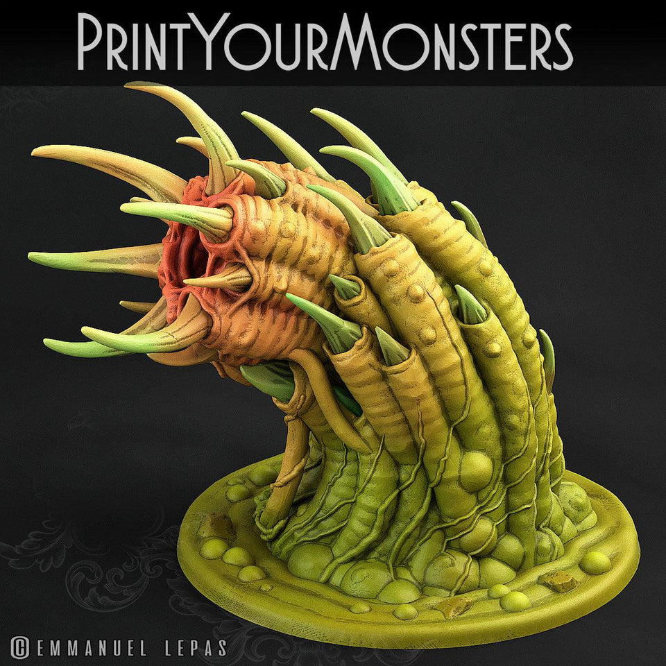 3D Printed Print Your Monsters Swamp Worms Total Worms 2 Set 28mm - 32mm D&D Wargaming - Charming Terrain