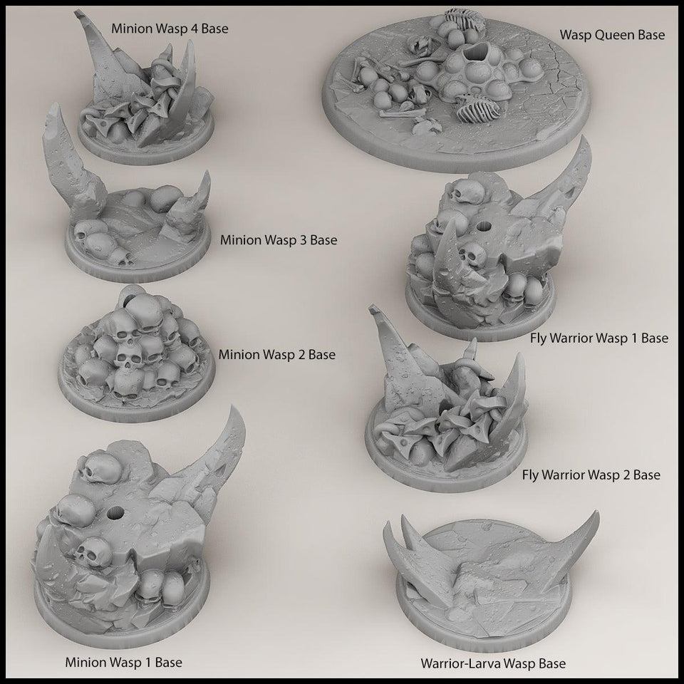 3D Printed Print Your Monsters Wasp Warrior Set The Infernal Hive 28mm - 32mm D&D Wargaming - Charming Terrain