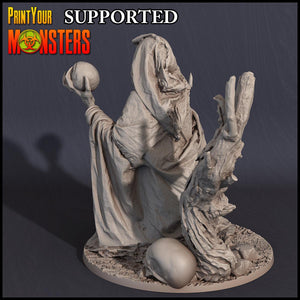 3D Printed Print Your Monsters Witches Pack Set 28mm - 32mm D&D Wargaming - Charming Terrain