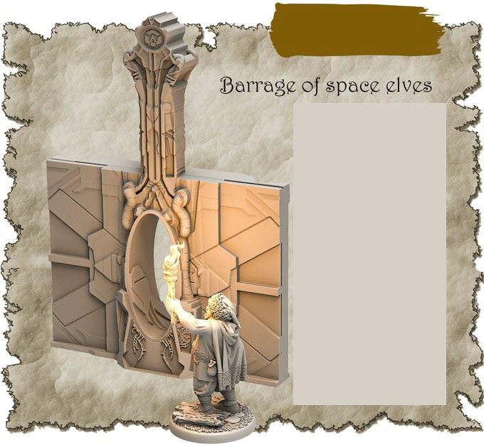3D Printed SAWANT3D Barrage of Space Elves 28 32mm Ragnarok d&d - Charming Terrain