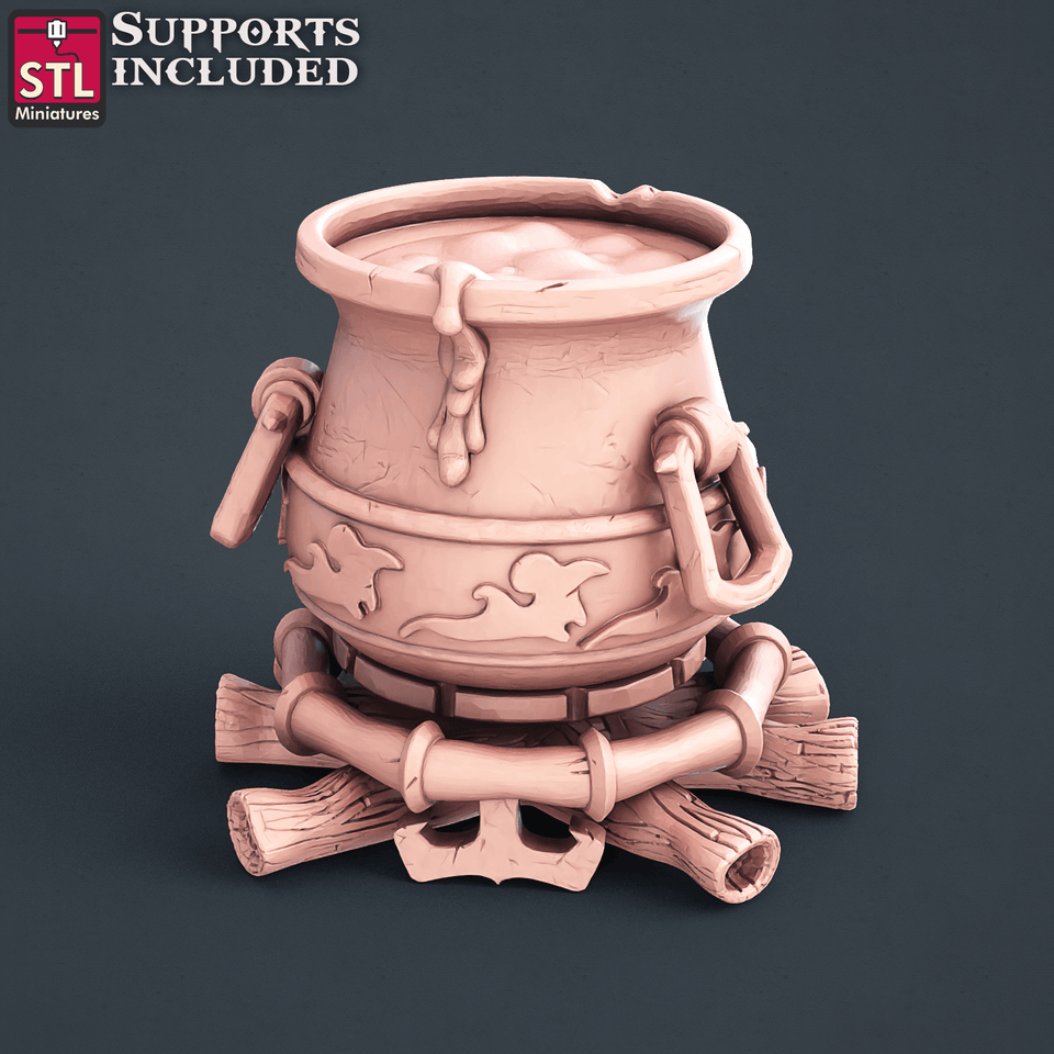 3D Printed STL Miniatures Candle Maker Set Fantasy NPC 2 | 28 - 32mm War Gaming D&D - Charming Terrain