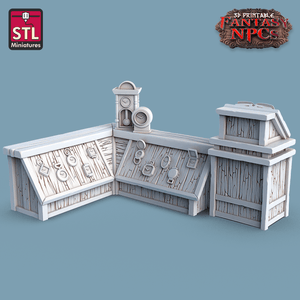 3D Printed STL Miniatures Clockworkers Set Fantasy NPC 28mm - 32mm War Gaming D&D - Charming Terrain