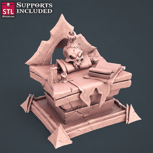 3D Printed STL Miniatures Darkwizard Set 28mm - 32mm War Gaming D&D - Charming Terrain