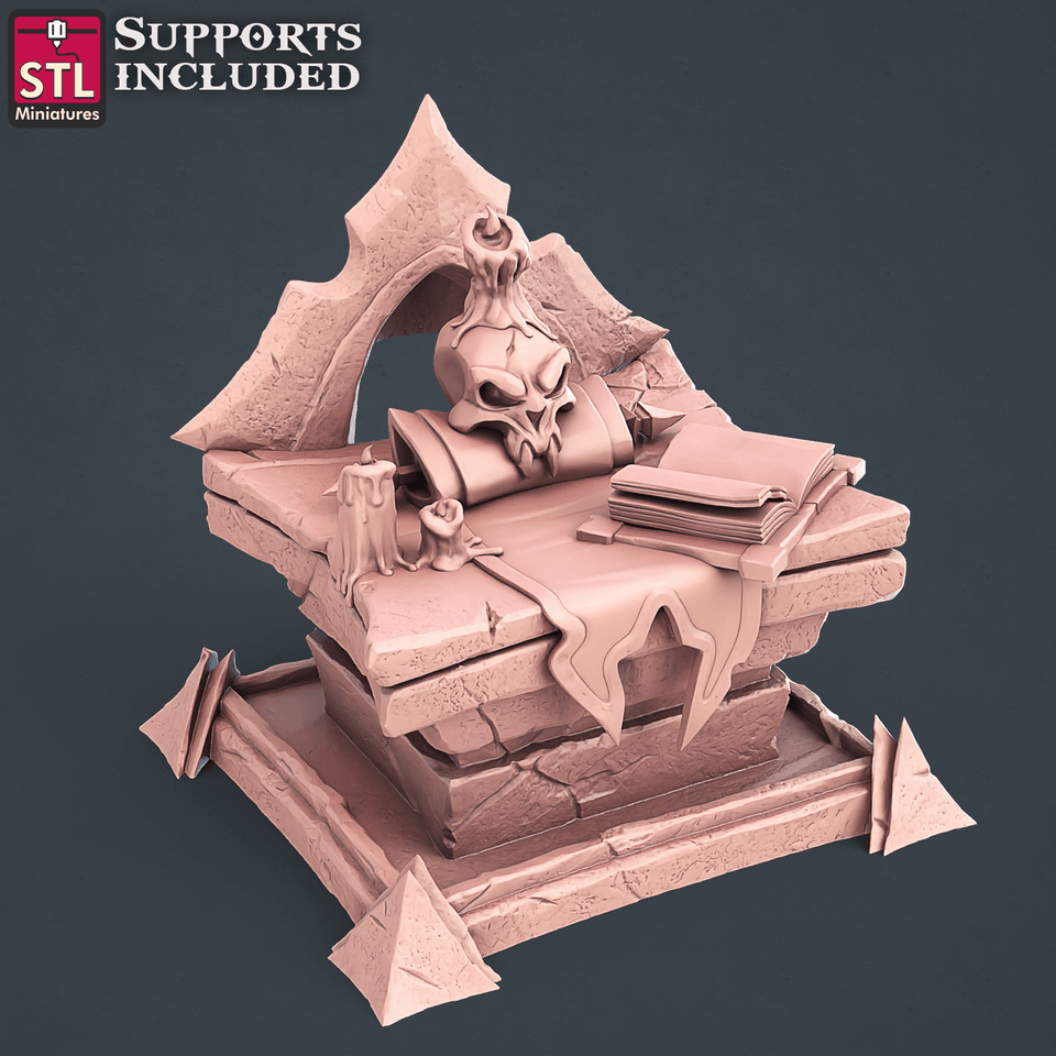 3D Printed STL Miniatures Darkwizard Set 28mm - 32mm War Gaming D&D - Charming Terrain