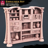 3D Printed STL Miniatures Embalmer Set Fantasy NPC 2 | 28 - 32mm War Gaming D&D - Charming Terrain