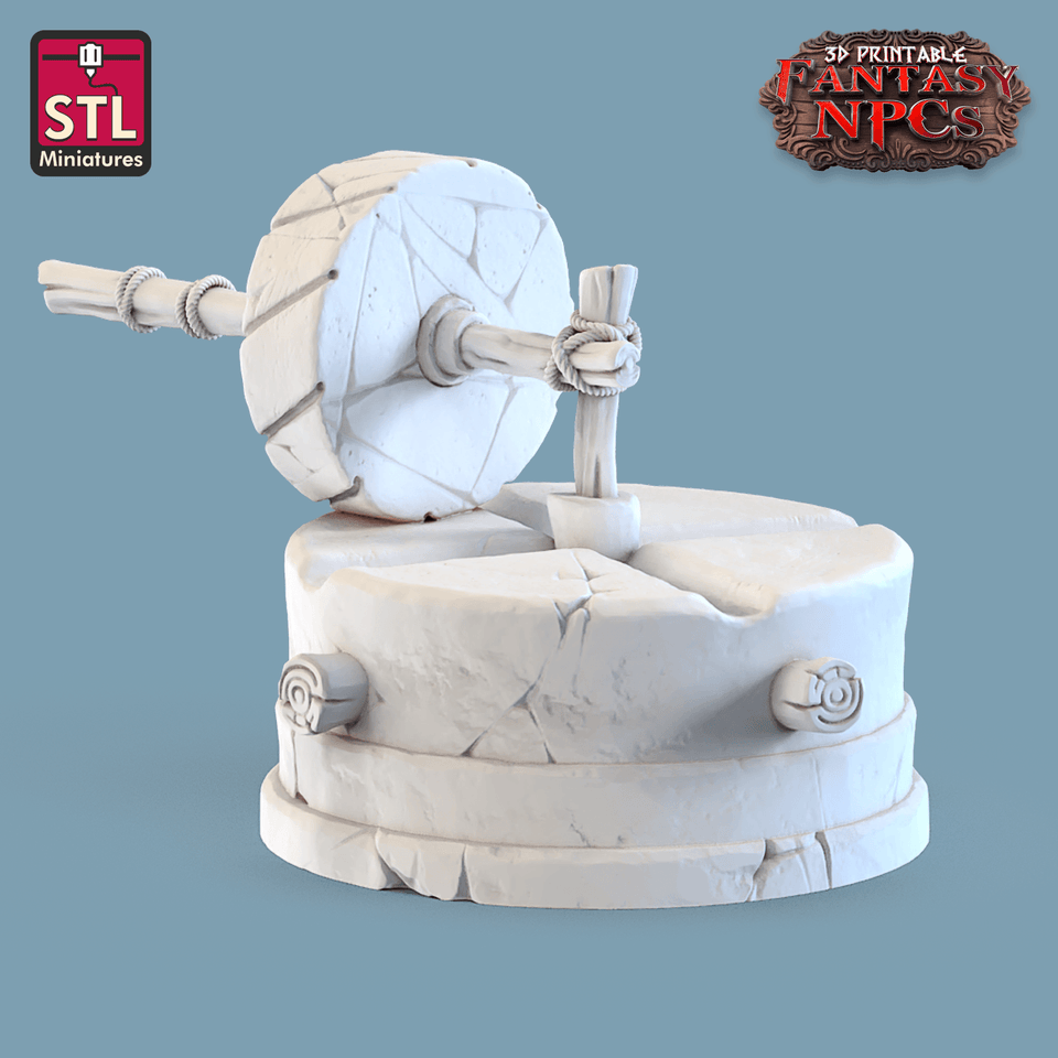 3D Printed STL Miniatures Farmer Set Fantasy NPC 28mm - 32mm War Gaming D&D - Charming Terrain