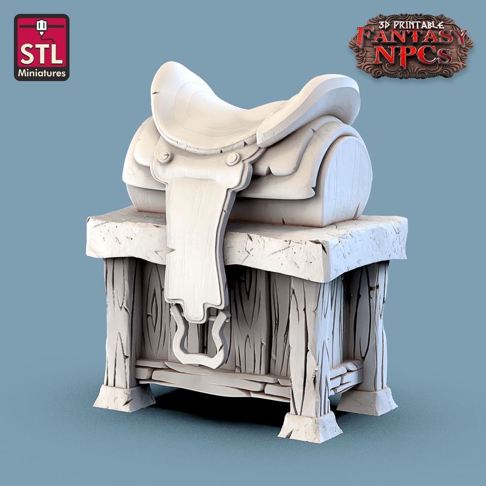 3D Printed STL Miniatures Farmer Set Fantasy NPC 28mm - 32mm War Gaming D&D - Charming Terrain