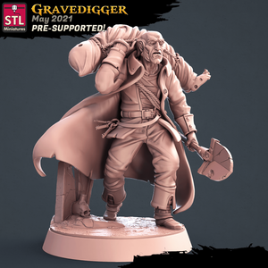3D Printed STL Miniatures Graveyard Set 28mm - 32mm War Gaming D&D - Charming Terrain