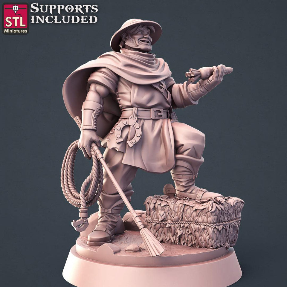 3D Printed STL Miniatures Horse Trainer Set Fantasy NPC 2 | 28 - 32mm War Gaming D&D - Charming Terrain