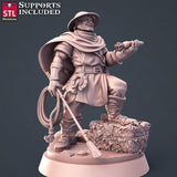 3D Printed STL Miniatures Horse Trainer Set Fantasy NPC 2 | 28 - 32mm War Gaming D&D - Charming Terrain