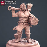 3D Printed STL Miniatures Lumberjack Set 28mm - 32mm War Gaming D&D - Charming Terrain
