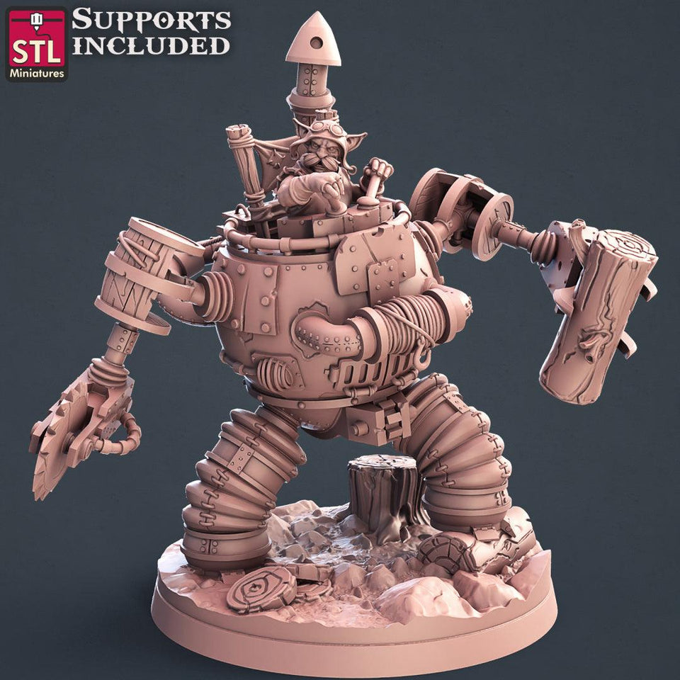 3D Printed STL Miniatures Lumberjack Set 28mm - 32mm War Gaming D&D - Charming Terrain