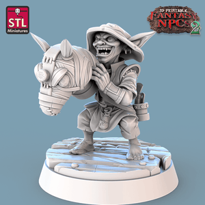 3D Printed STL Miniatures Taxidermist Set Fantasy NPC 2 | 28 - 32mm War Gaming D&D - Charming Terrain
