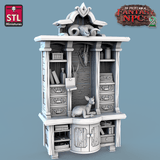 3D Printed STL Miniatures Taxidermist Set Fantasy NPC 2 | 28 - 32mm War Gaming D&D - Charming Terrain