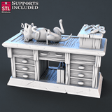 3D Printed STL Miniatures Veterinarian Set | 28 - 32mm War Gaming D&D - Charming Terrain